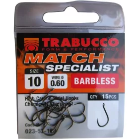   Trabucco Match Specialist 16 S očkom, bez protihrotu Háčik 15ks