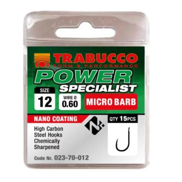 Trabucco Power Specialist 18 s plôškou, háčik s ostňom 15ks
