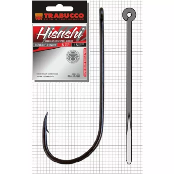 Trabucco Hisashi F-31 Surf 10 Háčik na dravce 15ks