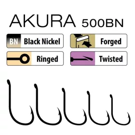   Trabucco Akura Carp Boilie 500 BN 04 Háčik s očkom a protihrotom 10ks