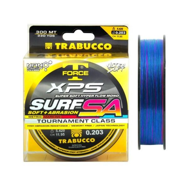 Trabucco T-Force XPS Surf Soft+Abrasion Mark System 300m 0,35mm Monofilný hlavný vlasec