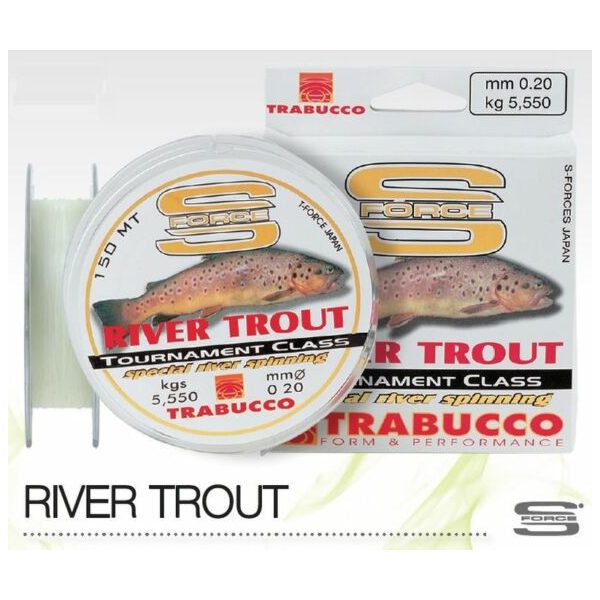 Trabucco S-Force Spin-River Trout 150m 0,28mm Monofilný vlasec