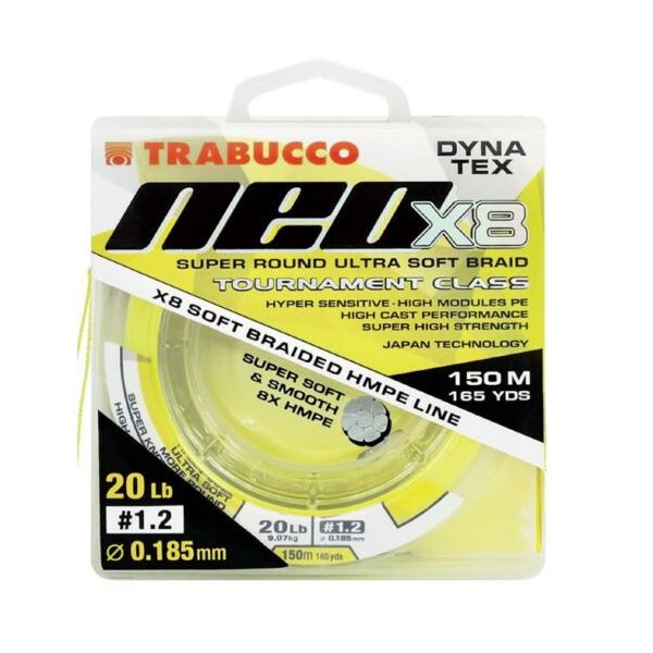 Trabucco Dyna-Tex Neo X8 300m 0,405mm Žltá pletená hlavná šnúra