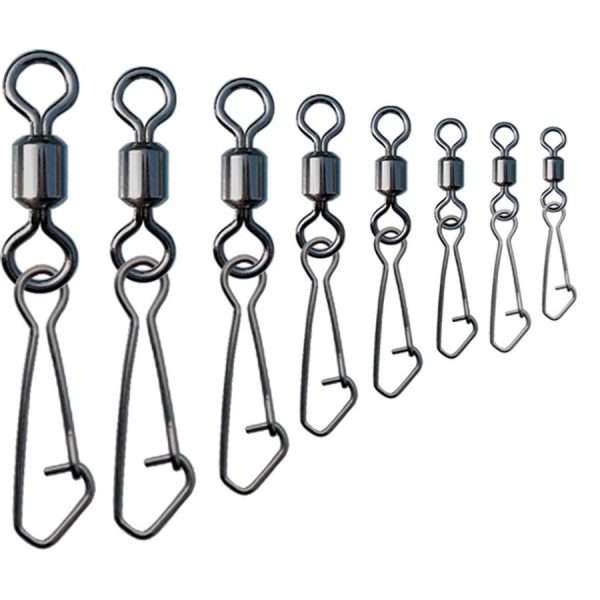 Trabucco Rolling Hooked Snap 14 Otočná karabínka 12ks