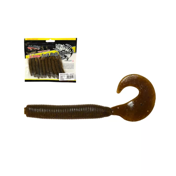Arno Salted Twister Brown 13cm Plastová nástraha 10ks