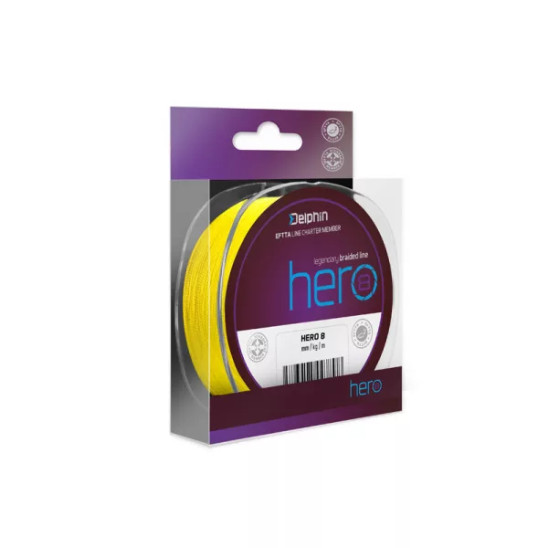 Delphin HERO 8 0,20mm Pletená Fluo žltá