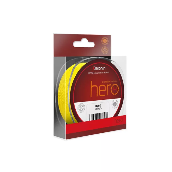 Delphin HERO 4 0,16mm Pletená Fluo žltá