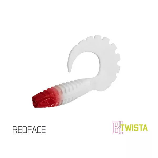 Gumená nástraha Delphin TWISTA UVs / 5ks 8cm/RedFACE