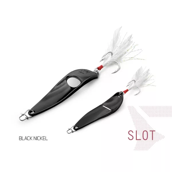 Delphin Blyskáč SLOT plošná nástraha 15gr Black Nickel