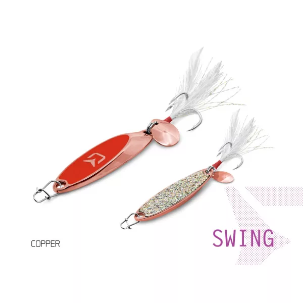 Delphin Blyskáč SWING plošná nástraha 6 15gr Copper
