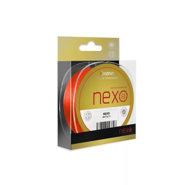 Delphin NEXO 8 / fluo oranžová 0,16mm 21,8lbs 300m pletená hlavná šnúra