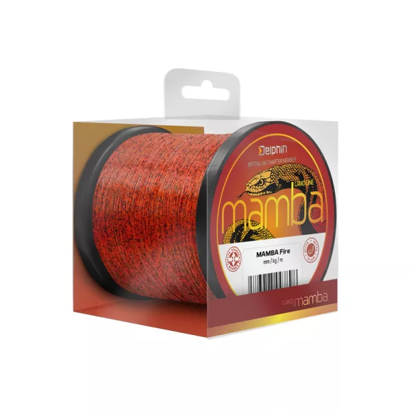 Delphin MAMBA Carp / Fire Monofilný vlasec 0,30mm 600m