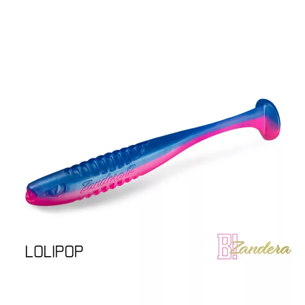 Gumená nástraha Delphin ZANDERA UVs / 5ks 10cm/LOLIPOP