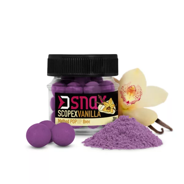 Delphin D SNAX POP nástraha 10mm/20g Scopex-vanilka Pop Up Feeder Nástraha