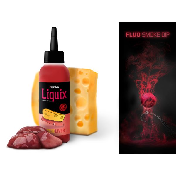Delphin Fluo dip D SNAX LiquiX /100ml Syr-pečeňový liquid