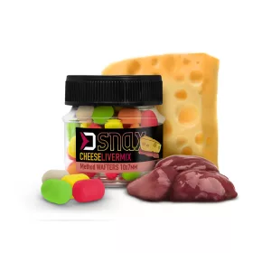   Delphin MIX D SNAX WAFT nástraha 10x7mm/20g Syr - pečeň wafters