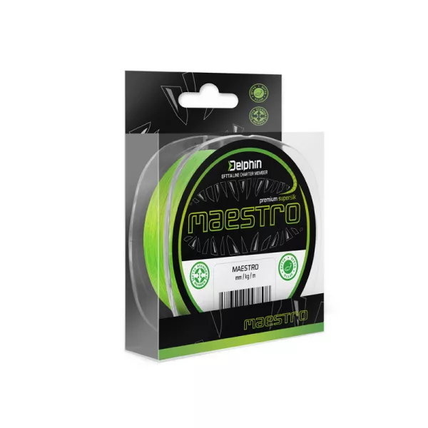 Delphin Maestro Fluo Zelený 0,15mm 150m Pletená Hlavná Šnúra