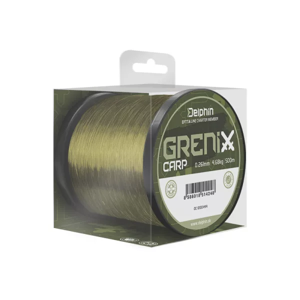 Delphin Grenix Carp Zelený 0,286mm 500m Monofilný hlavný vlasec