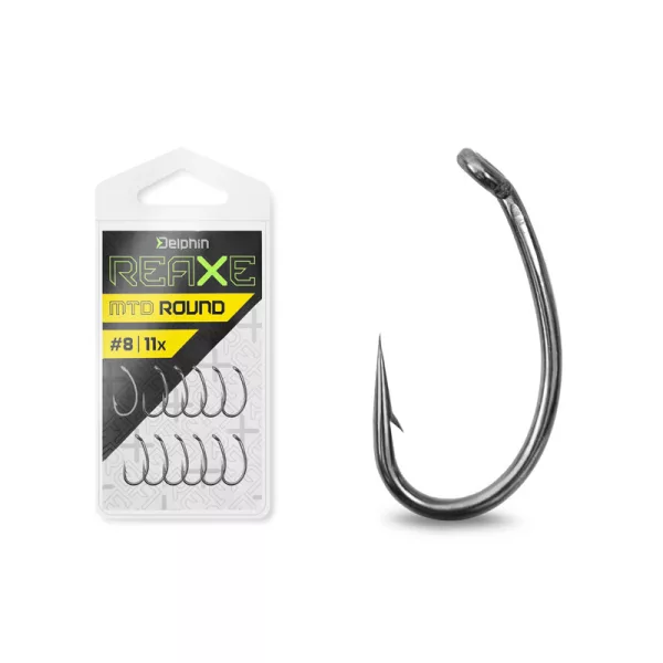 Delphin Reaxe MTD Round Očkový, Ostnatý Feeder Háčik #12 11ks
