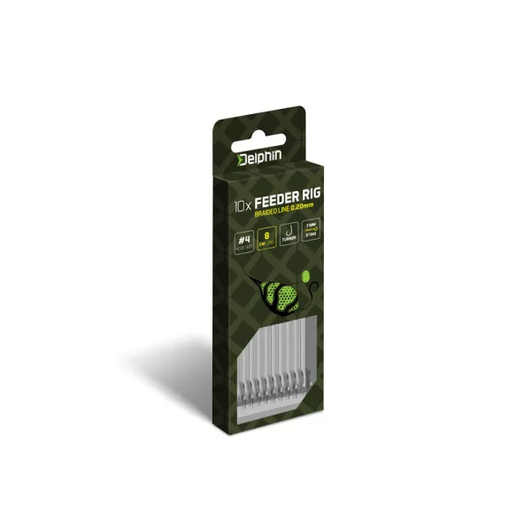 Delphin Braided Sting Feeder Rig 12cm Pletený Nadväzec 6 Turner Háčik 10ks