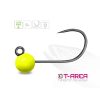 Delphin T-Area BL Tungsten Jig 6,4mm 2,2gr 4 Fluo Žltá Micro Jig Hlava 5ks