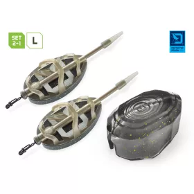   Delphin Method Quix Reaxe Feeder L 2+1 Method Kosár Szett Töltőszerszámmal 30gr