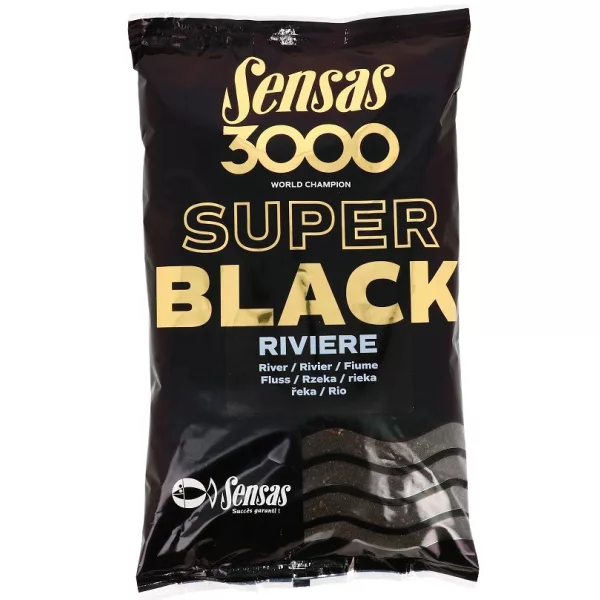 Sensas 3000 Super Black River Krmivo 1kg