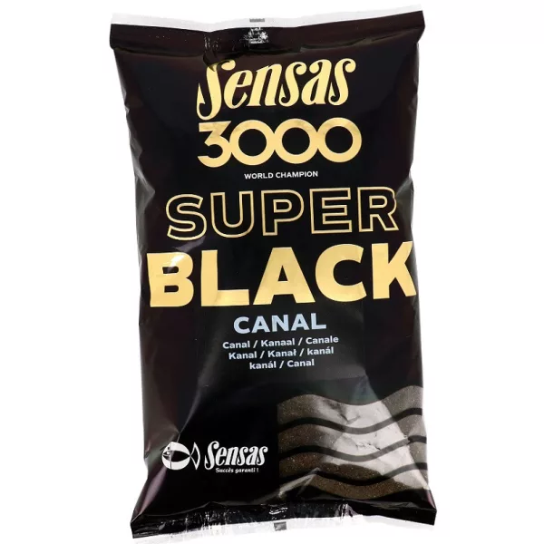 Sensas 3000 Super Black Canal Krmivo 1kg