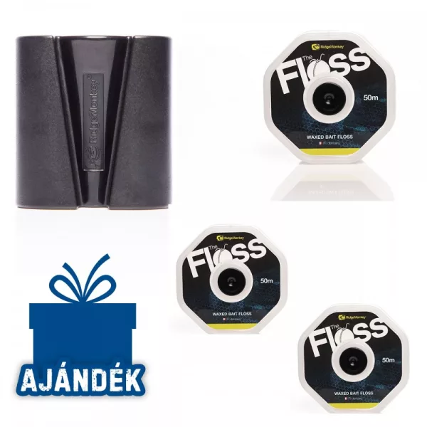 RidgeMonkey The Floss šnúra na upevnenie nástrahy Triopack DARČEK s príslušenstvom Ezee Knot
