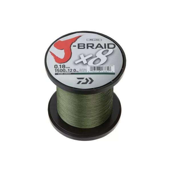 Daiwa J-Braid X8 Sötétzöld 0,20mm 150m Fonott Főzsinór