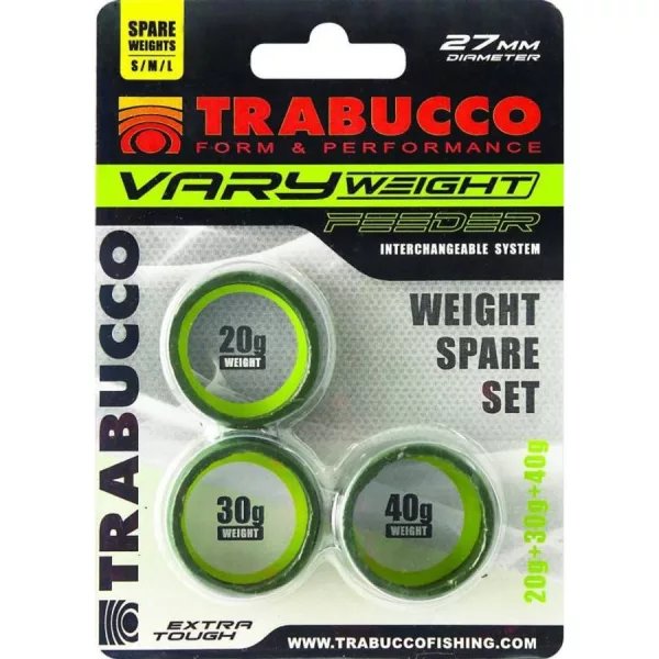 Trabucco Vary Weight Distance Cage Feeder 20gr, 30gr, 40gr Set závaží do feedrového košíka