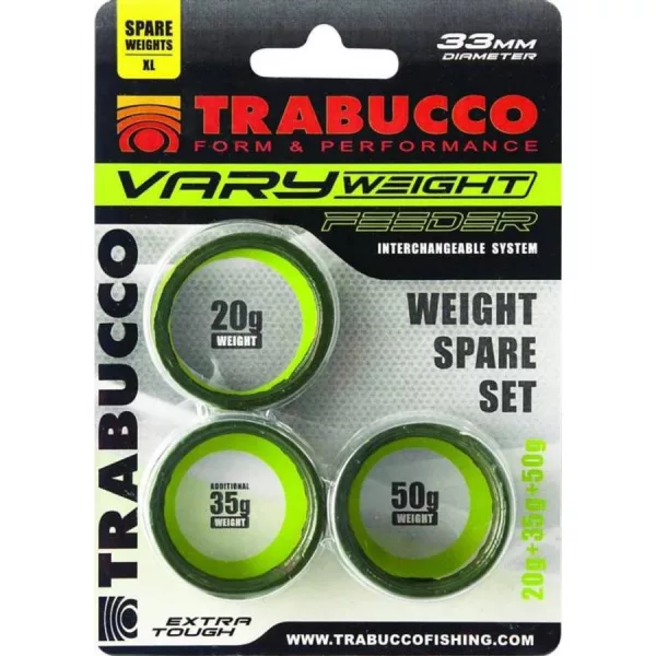 Trabucco Vary Weight Distance Cage Feeder 20gr, 35gr, 50gr Set závaží do feedrového košíka