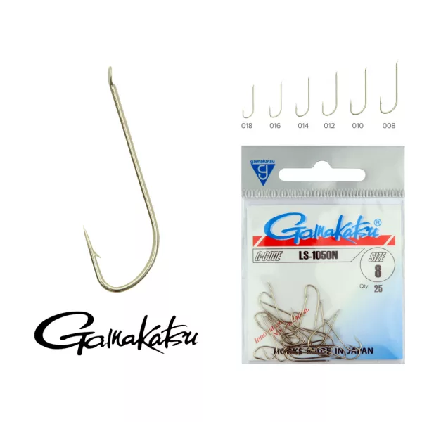 Gamakatsu LS-1050N/014 Strieborný 14 25ks/balenie S lopatkou S protihrotom Feeder háčik