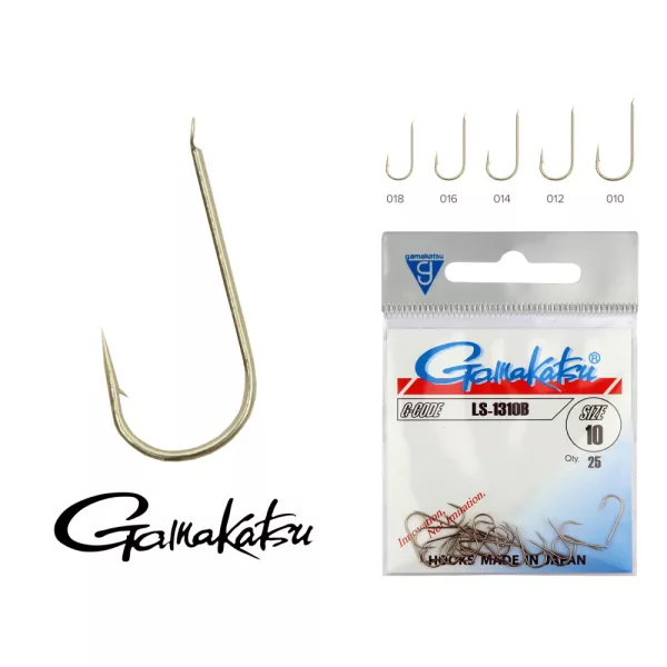 Gamakatsu LS-1050N/018 Strieborný 18 25ks/balenie S lopatkou S protihrotom Feeder háčik
