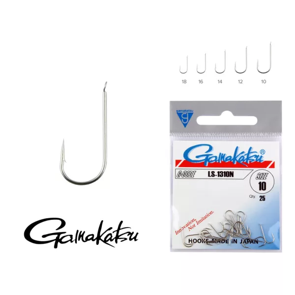 Gamakatsu LS-1310N/012 Strieborný 12 25ks/balenie S lopatkou S protihrotom Feeder háčik