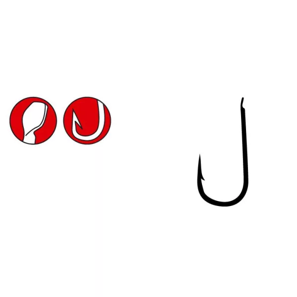 Gamakatsu LS-1312F Hooks Black #14 Háčik s Lopatkou a Protihrotom