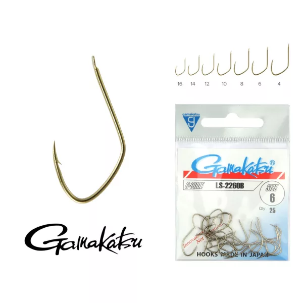 Gamakatsu LS-2260B/008 Bronz 8 25ks/balenie Háčik na jemnú montáž s lopatkou a protihrotom