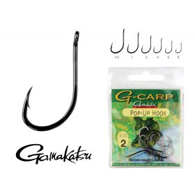   Gamakatsu G-Carp pop-up Čierny 1 10ks/balenie S očkom S protihrotom Háčik na boilies
