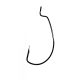 Gamakatsu Worm Offset Čierna 5/0 5ks/balenie Háčik na dravce s očkom a protihrotom