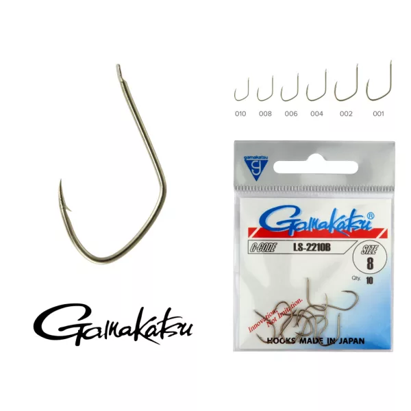 Gamakatsu LS-2210B/001 Bronzový 1 10ks/balenie S lopatkou S protihrotom Feeder háčik