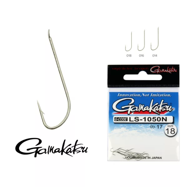 Gamakatsu LS-3510F/008 N/L Čierna 8 15ks/balenie Feederový háčik s lopatkou a protihrotom