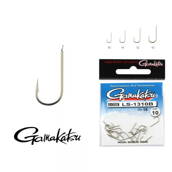 Gamakatsu LS-1050N/018 N/L Strieborný 18 17ks/balenie S lopatkou S protihrotom Feeder háčik