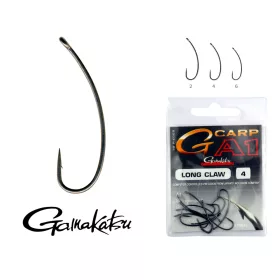   Gamakatsu G-carp A1 Long Claw Čierny 2 10ks/balenie S očkom S protihrotom Feeder háčik