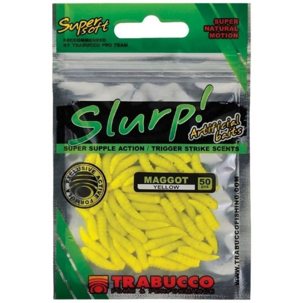 Trabucco Slurp Bait Maggot Yellow Žltý umelý kostniak 50ks