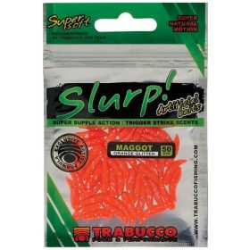   Trabucco Slurp Bait Maggot Orange Glitter Žltý umelý kostniak 50ks