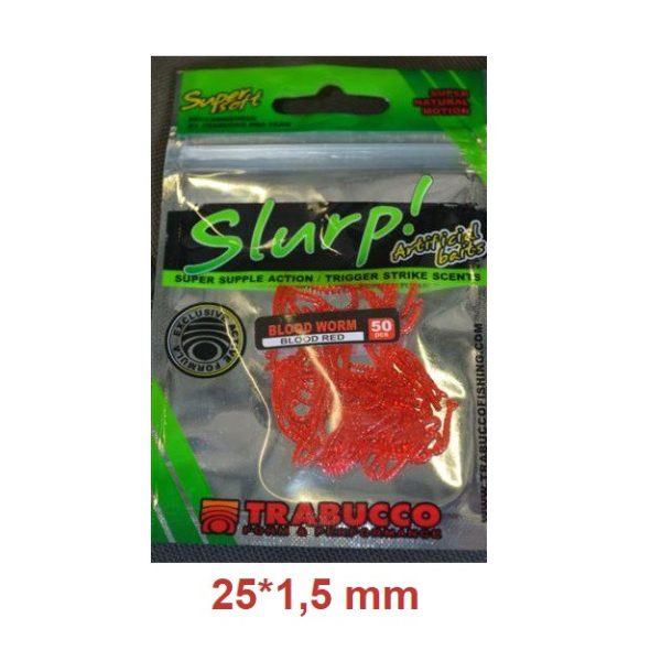 Trabucco Slurp Bait Bloodworm Blood Red Umelá larva komára 50ks