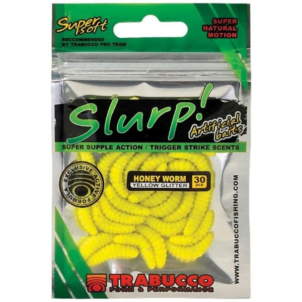 Trabucco Slurp Bait Honey Worm XL Yel Umelá larva 25ks