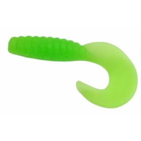   Trabucco Yummy Bait Curly Tail Zelená Chartreuse 4cm Plastová nástraha 8ks