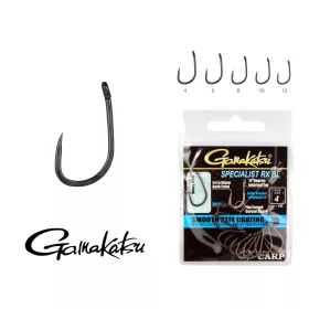   Gamakatsu G-Carp Specialist RX BL Čierna 6 10ks/balenie S očkom Bez protihrotu Boilies háčik