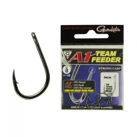   Gamakatsu A1 Team Feeder Pellet Carp Čierny 6 10ks/balenie S očkom S protihrotom Feeder háčik